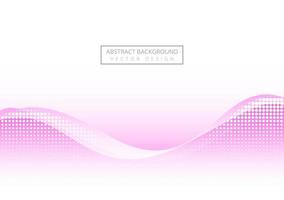 Abstract pink wave and dots design vector