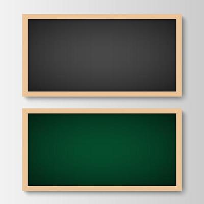 Black and green chalkboard set