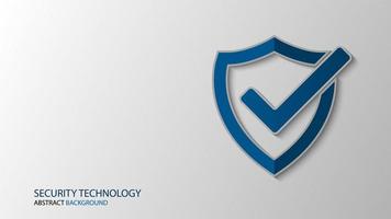 fondo de escudo de seguridad de tecnología cibernética vector