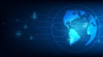 Planet earth global futuristic abstract background vector