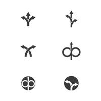 Arrow direction icon set vector