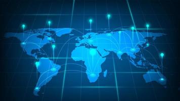 Global network connection concept vector