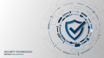 Cyber technology security, network protection background  vector