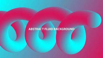 Abstract spiral fluid shape in pink and blue gradient vector