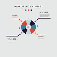 Infografía de diagrama circular de gráfico circular de 4 opciones vector