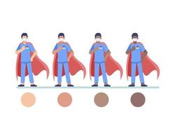 Super Hero Doctor, Medical Worker Or Nurse Characters