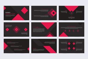 Black and Red Minimalist Promotional Slide Presentation vector