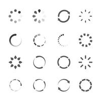 Loading icon set vector