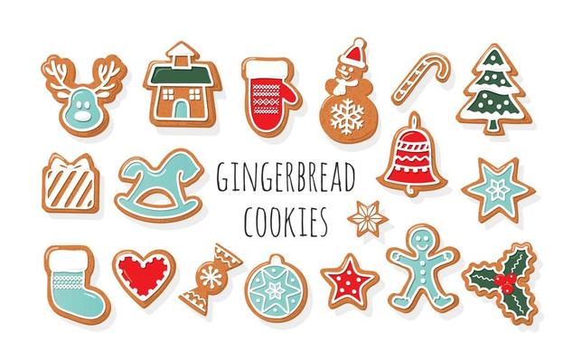 Christmas Gingerbread Cookies big set