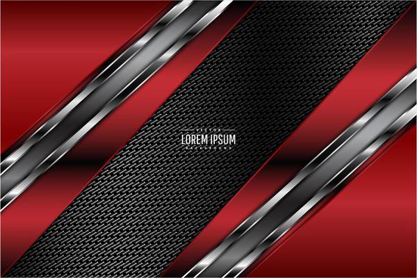 Metallic red background with carbon fiber dark space