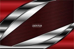 Red and silver metallic background with dark space