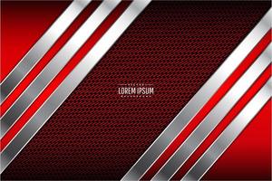 Red and silver metallic background with texture vector
