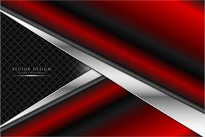 Red and silver metallic texture in arrow shape  vector