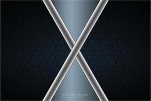 Blue and silver background with polygonal shapes vector
