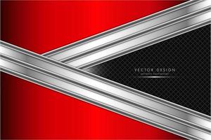 Red and silver metallic arrow shape background vector