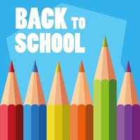 Back to school colored pencil set vector