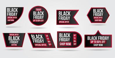Black Friday sale banner set vector