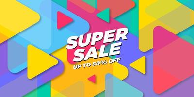 Special Super Sale background with bright color vector