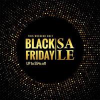 Black Friday glitter sale design vector