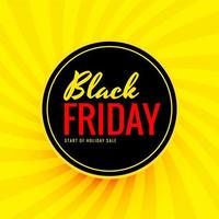 Black Friday round sale banner vector