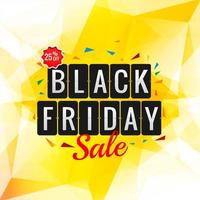 Black Friday sale polygon background  vector