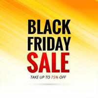 Black Friday sale text on yellow gradient background vector