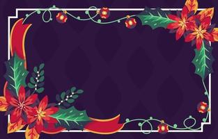 Floral Christmas Background With Ornament vector