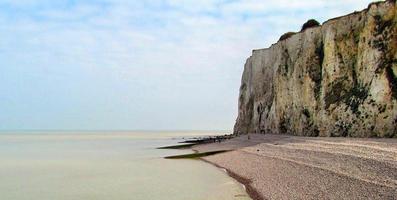 Cliff in Normandy, France photo