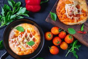 Pizza in a pan with pizza  photo