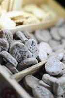 Close-up of leaf shaped cookies photo