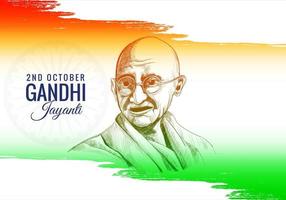 Gandhi Jayanti Celebrated as a National Holiday Background vector