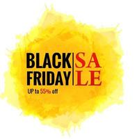 Black Friday concept sale poster on splash background vector