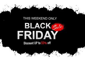 Black Friday sale with grunge background vector