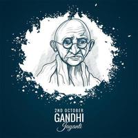 2nd October Mahatma Gandhi Jayanti for Poster Background vector