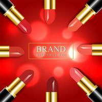 Luxury red shade lipstick  vector