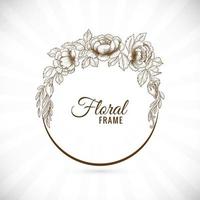 Modern Floral Frame Background vector