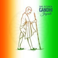 2nd October Gandhi Jayanti for Creative Poster Background vector