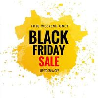 Black Friday sale with splash background vector