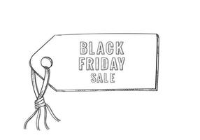 Black Friday Sale Sketch Tag Background vector