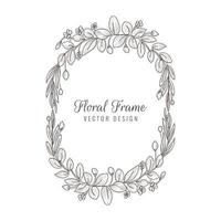 Decorative Floral Leaf Frame Background vector