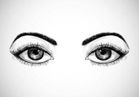 Hand Drawn Sketched Eyes vector