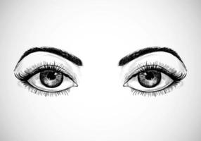 Hand Drawn Sketched Eyes vector