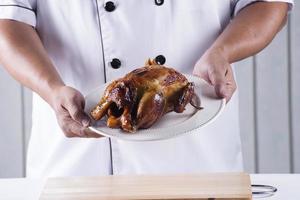 Chef presented Grilled turkey photo
