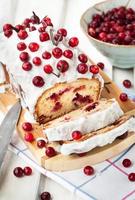 Delicious homemade cranberry loaf cake photo