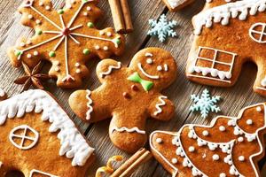 Christmas homemade gingerbread cookies photo