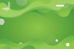 Green Background with gradient waves vector