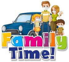 Cartoon family time design vector