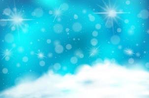 Abstract blue bokeh background vector