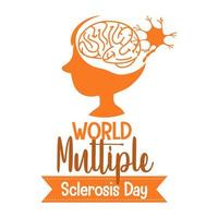 World Multiple Sclerosis Day icon vector