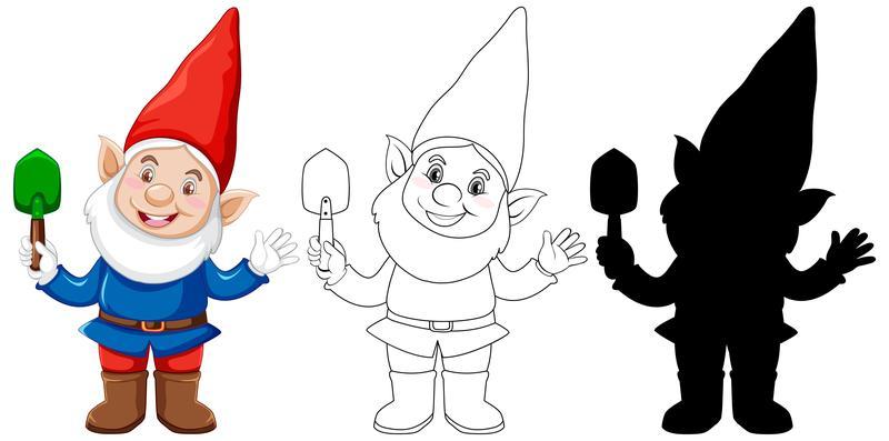 Garden gnome character set